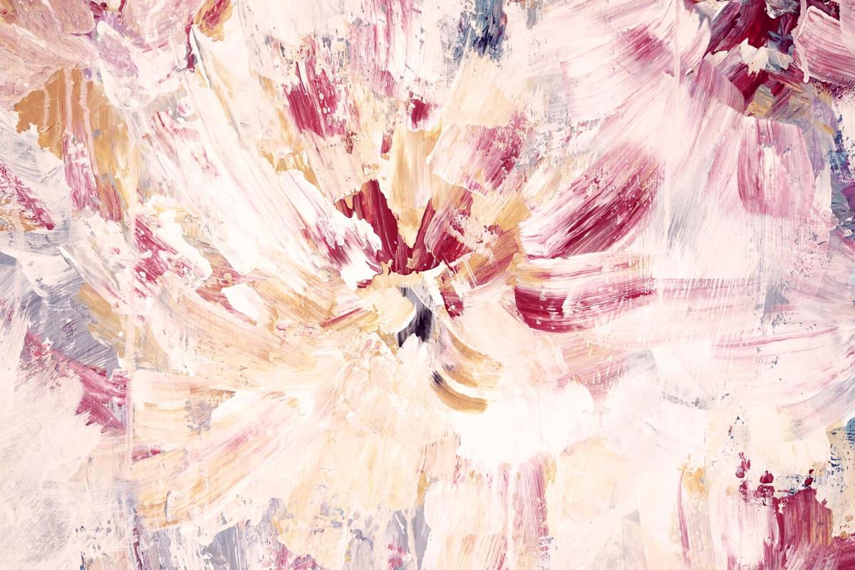 Fototapeta abstrakcyjne malowidło, kolorowy kwiat