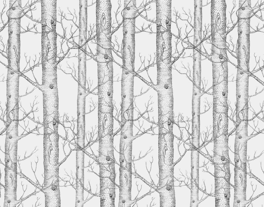 Tapeta na wymiar ze skandynawskim wzorem drzew