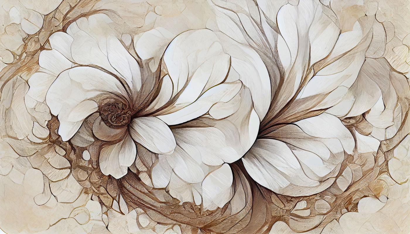 Tapeta biały kwiat magnolii na strukturze